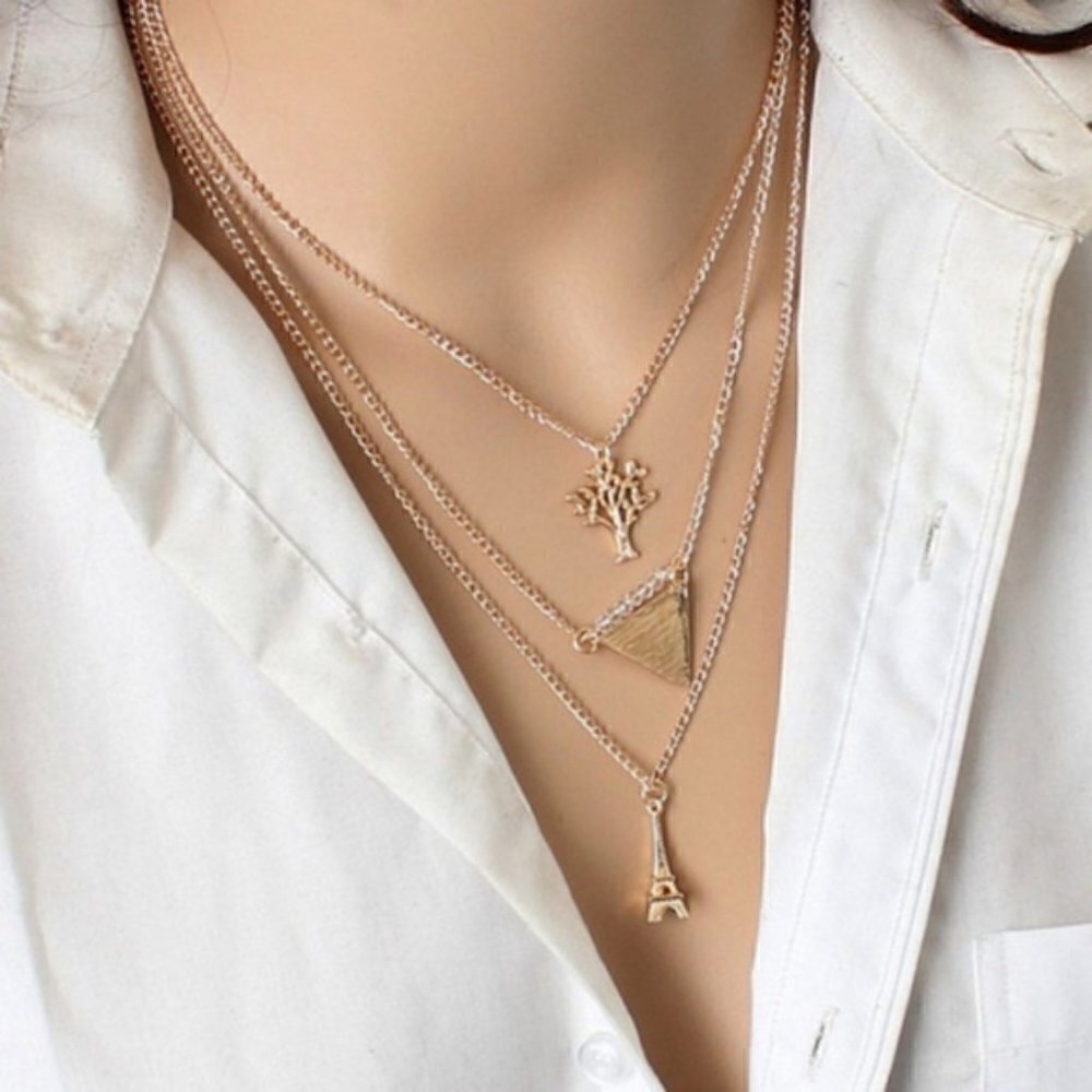 Boho Necklace Fashion multilyer Choker jewelry …